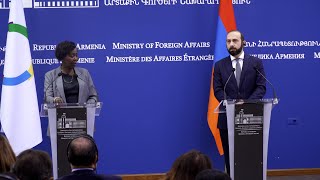 Meeting of Foreign Minister of Armenia with Secretary General of the Francophonie and their press statements