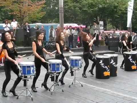 Best Girls Drums Ever Street Performance.flv