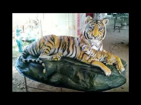 Fibrecrafts india tiger statue for exterior decor