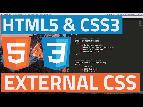 HTML5 and CSS3 beginner tutorial 13 - External Style Sheet