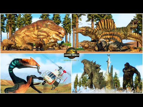 ALL 124 MODDED DINOSAURS & REPTILES IN JURASSIC WORLD EVOLUTION 2 | JURASSIC WORLD REBIRTH | DREX