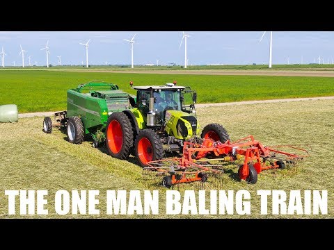 Grass Silage in one pass | Raking - Baling  - Wrapping and collecting | 3m CTF | Bi-jovira