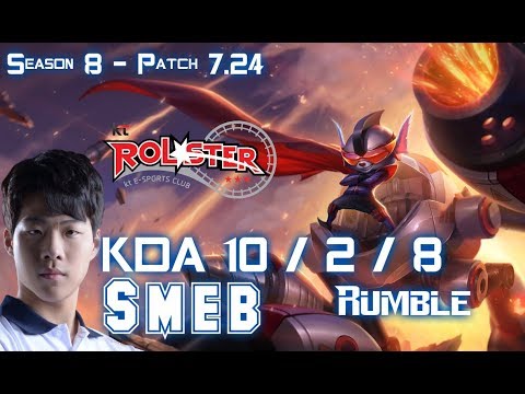 KT Smeb RUMBLE vs GNAR Top - Patch 7.24 KR Ranked