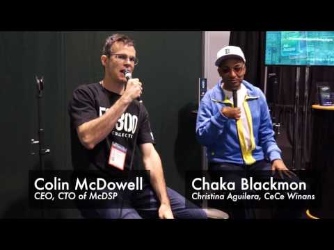 Chaka Blackmon at McDSP booth NAMM 2017