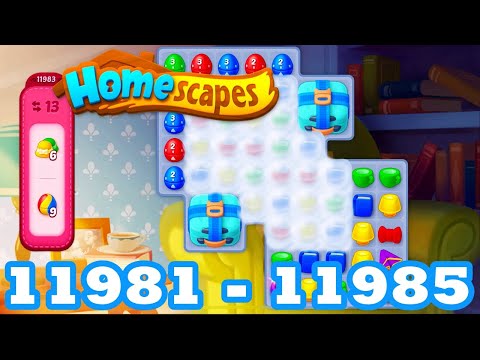 Homescapes Level 11981 - 11985 HD 3 - match puzzle Gameplay | android | IOS | 11982 | 11983 | 11984