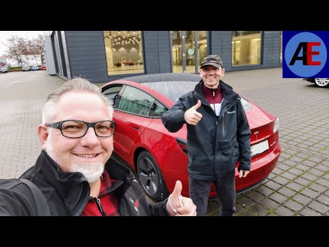 Abholung Model 3 LR 2021 mit Ove Kröger und Ladeverhalten 77kWh Akku