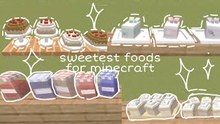 😍sweet and cute foods for minecraft pe/be🍕🍪🍞🍰