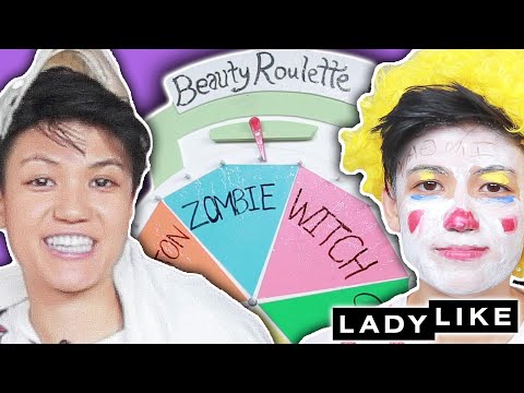 We Tried Doing An Extreme Halloween Makeup Look In 5 Minutes • Beauty Roulette • Ladylike