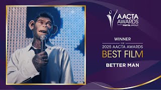 Robbie Williams &amp; Michael Gracey take to the stage for the AACTA Award for Best Film (Better Man)