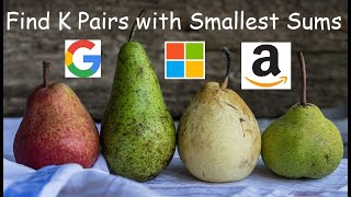 YouTube video 'Find K Pairs with Smallest Sums - LeetCode 373 - Python'