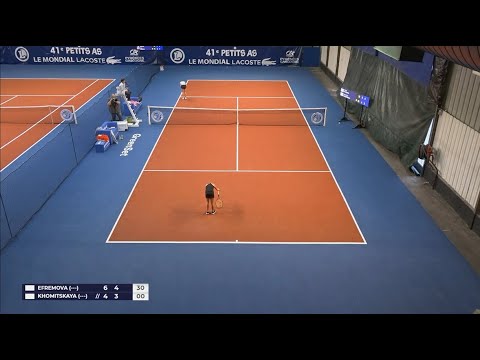 Ksenia Efremova vs. Aleksandra Khomitskaya 43-stroke rally at Les Petits As 2023