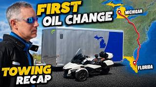 Towing Recap (Newbie) & First DIY Spyder Oil Change