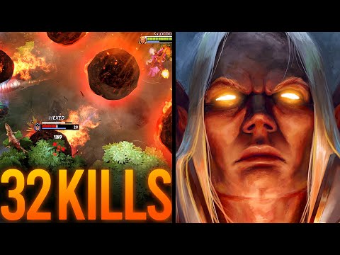 INSANE INVOKER!! 32 Kills with Perfect Combo vs Lina Mid | Dota 2 Invoker