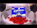 Oreo Raspberry Ice Cream Rolls ASMR