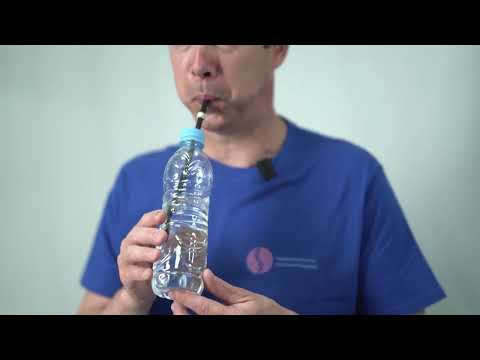 Ćwiczenia oddechowe wydechu przy pomocy butelki