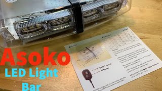 Review And Demo Of The Asoko LED Emergency Vehicle Light! 16 Modes!