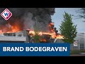 De eerste beelden van de grote brand in Bodegraven - OMROEP WEST
