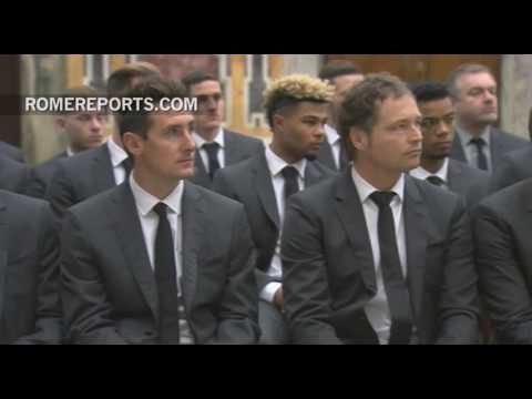 El Papa recibió a la selección Alemana de Fútbol