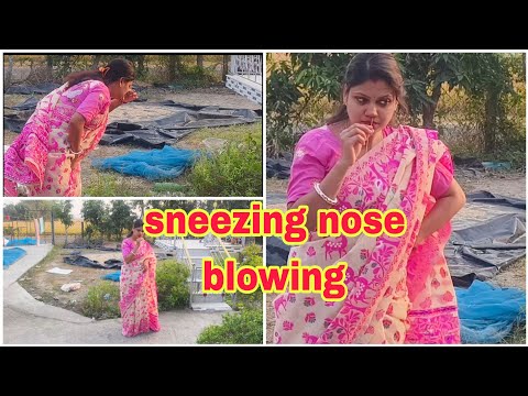 Sneezing and nose blowing challenge video 