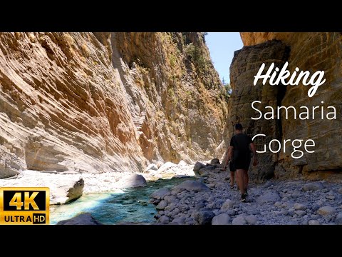 Hiking Samaria Gorge in Crete 4K (relaxing nature ASMR)