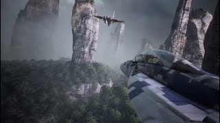 ACECOMBAT7 ミハイさんがクルビットするので機銃縛りで狙い撃ち！ F/A-18F ミッション7 インシー渓谷