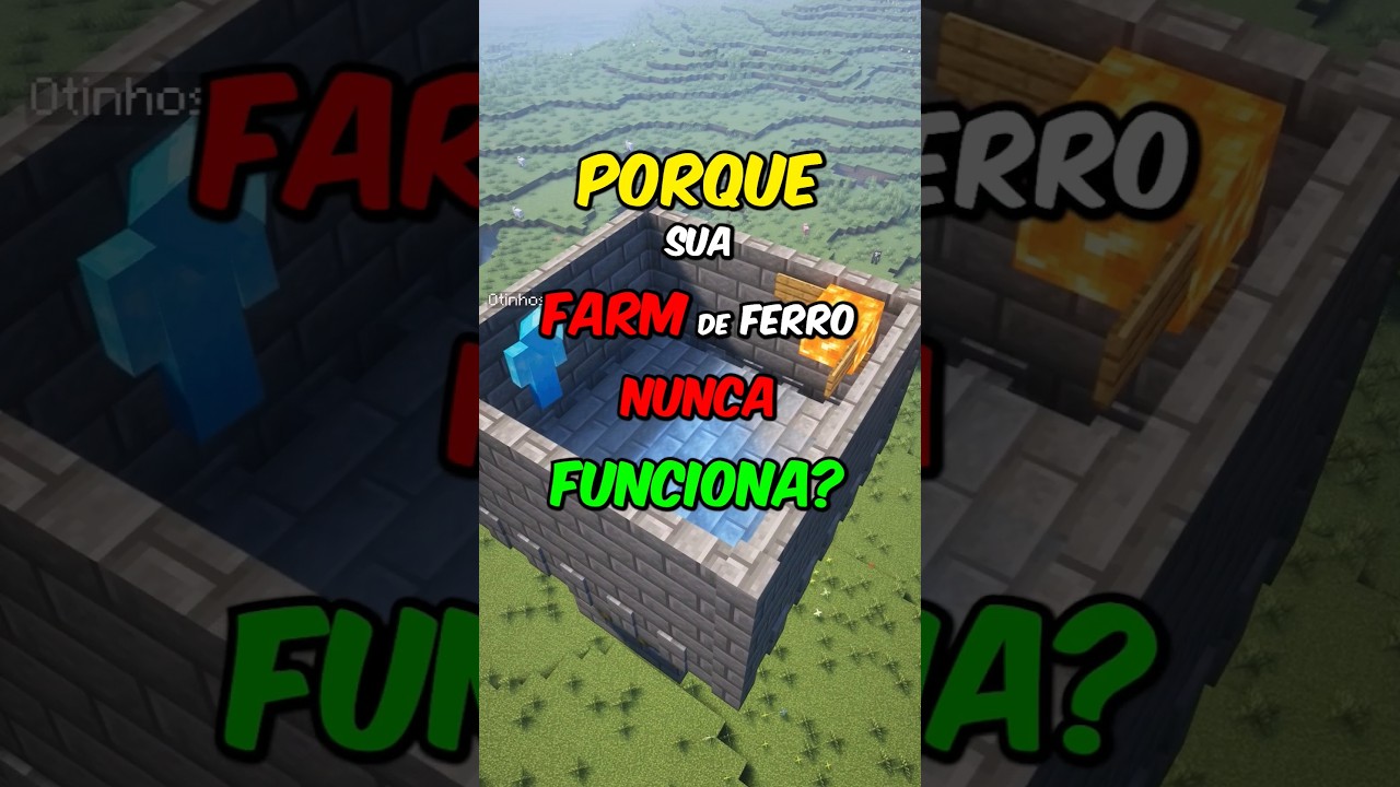 Por que sua FARM de FERRO não funciona? #minecraft