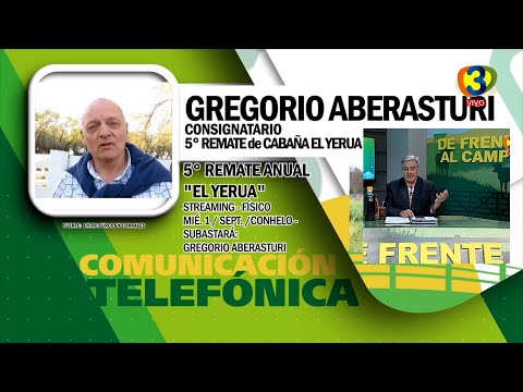 GREGORIO ABERASTURI -5° REMATE CABAÑA EL YERUA - MIÉ. 1 / SEPT. / 2021-.