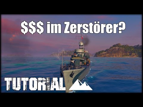 Simply credits in the destroyer? - World of Warships | [Tutorial] [German] [60fps]