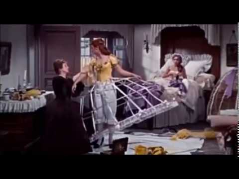 Evil step sisters trying on their ball gowns - The Glass Slipper (1955)