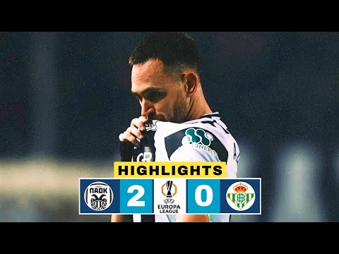 PAOK vs Real Betis 2-0 Highlights | Andrija Živković Goal | Europa League 2025-26 | Giakoumakis