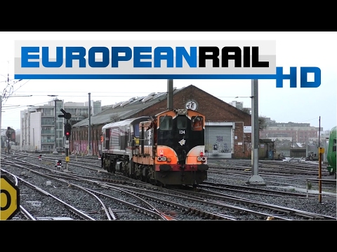 RPSI ex Iarnród Éireann Irish Rail 121 loco 134 transfer at Dublin Connolly