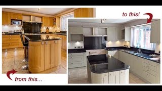 Great Video showing how to spray kitchen cabinets