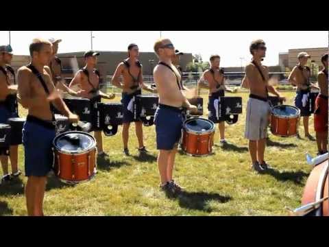 Blue Knights rehearsal #1 at 2011 DCI - Indianapolis