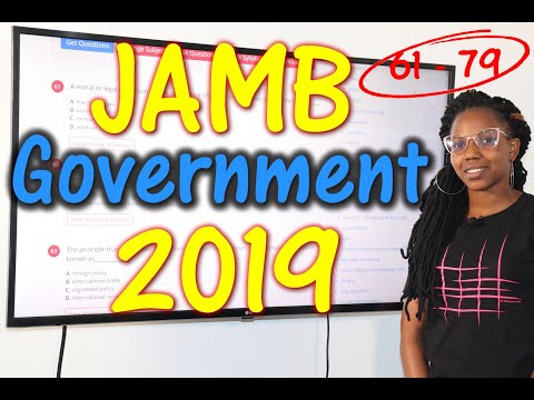 JAMB CBT Government 2019 Past Questions 61 - 79