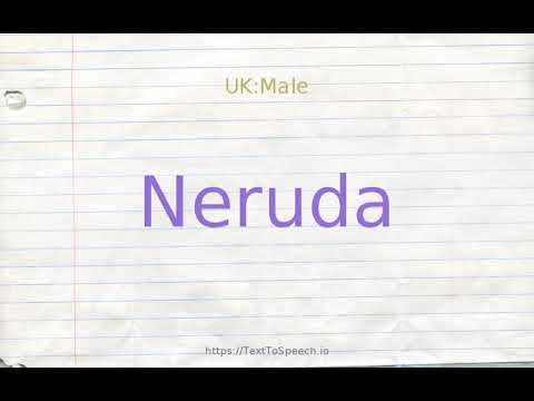 How to pronounce neruda