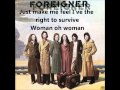 Foreigner - Woman Oh Woman + lyrics