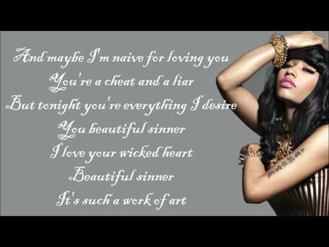 Nicki Minaj - Beautiful Sinner Lyrics Video