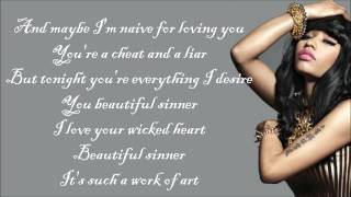 Nicki Minaj - Beautiful Sinner Lyrics Video
