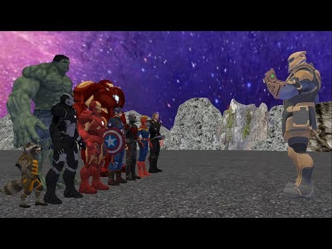 Thanos vs Avengers, Part-2 , ( Thanos vs Ironman , Captain Marvel, Hulk, Thor, Racoon)