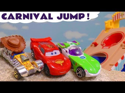 McQueen takes on the Cars Carnival Jump Challenge Video