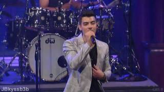 Joe Jonas - When You Look Me In The Eyes And Hello Beautiful live on Late Show with Letterman 2011