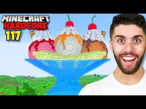 I Built The WORLDS BIGGEST ICE CREAM SUNDAE in Minecraft Hardcore