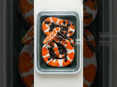 🐍 A colony of beetles swarms over a snake in this insane macro time-lapse experiment| #labexperiment