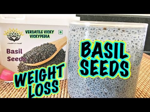 Basil Seeds for Weight Loss Hindi | Health Benefits of Sabja Seeds | Sweet Basil Seeds Benefits Video