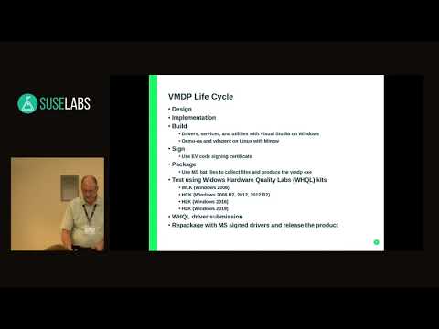 SUSE Labs Conference 2019 - Virtual Machine Driver Pack (VMPD) and Microsoft Certifications Programs