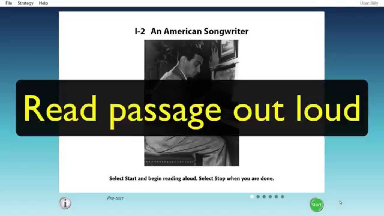 Developing Reading Fluency: Student - Pre-test