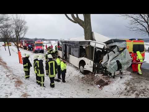 Busunfall Erzgebirge Zwoenitz