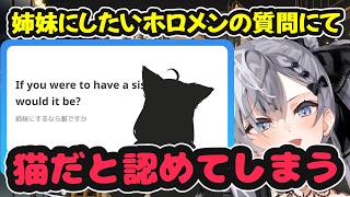 姉妹にしたいホロメンという質問でついに猫だと認めてしまったゼタ【ホロライブ切り抜き / ベスティア・ゼータ / 日英両字幕】