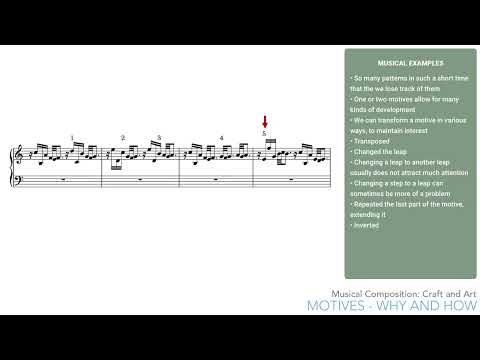Musical Composition, Craft and Art #7 - On Motives, Why and How