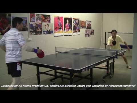 Dr.Neubauer All Round Premium LP OX, Testing#1: Blocking, Swipe and Chopping